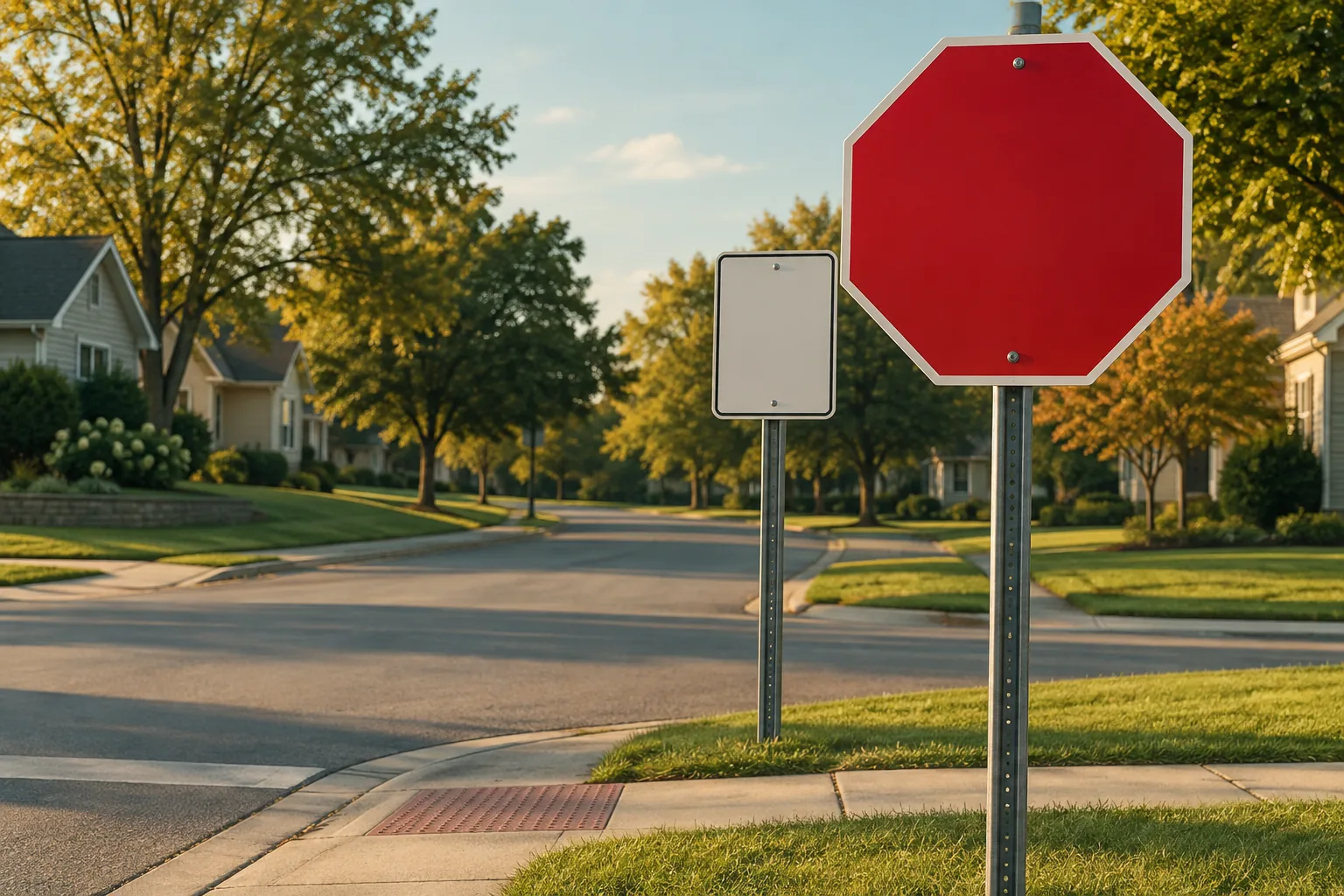 Decorative illustration representing regulatory road signs