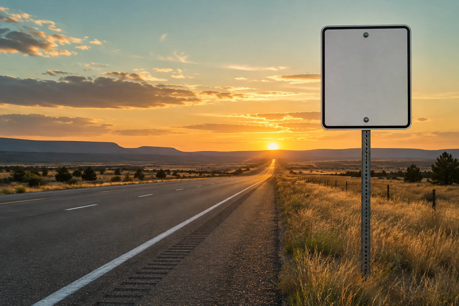 Decorative illustration representing posted speed limits on a highway